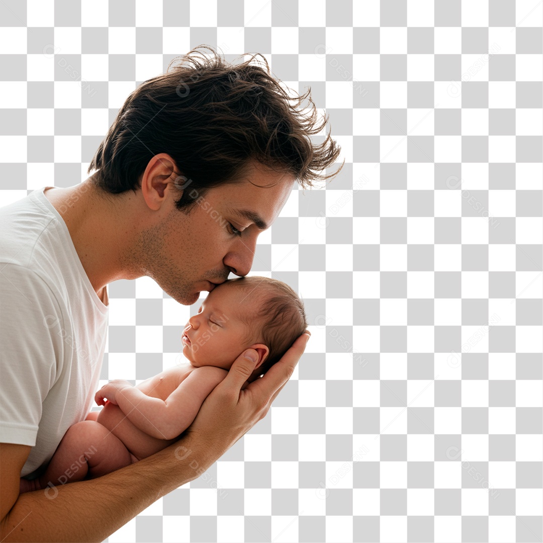 Pai Segurando Bebê PNG Transparente