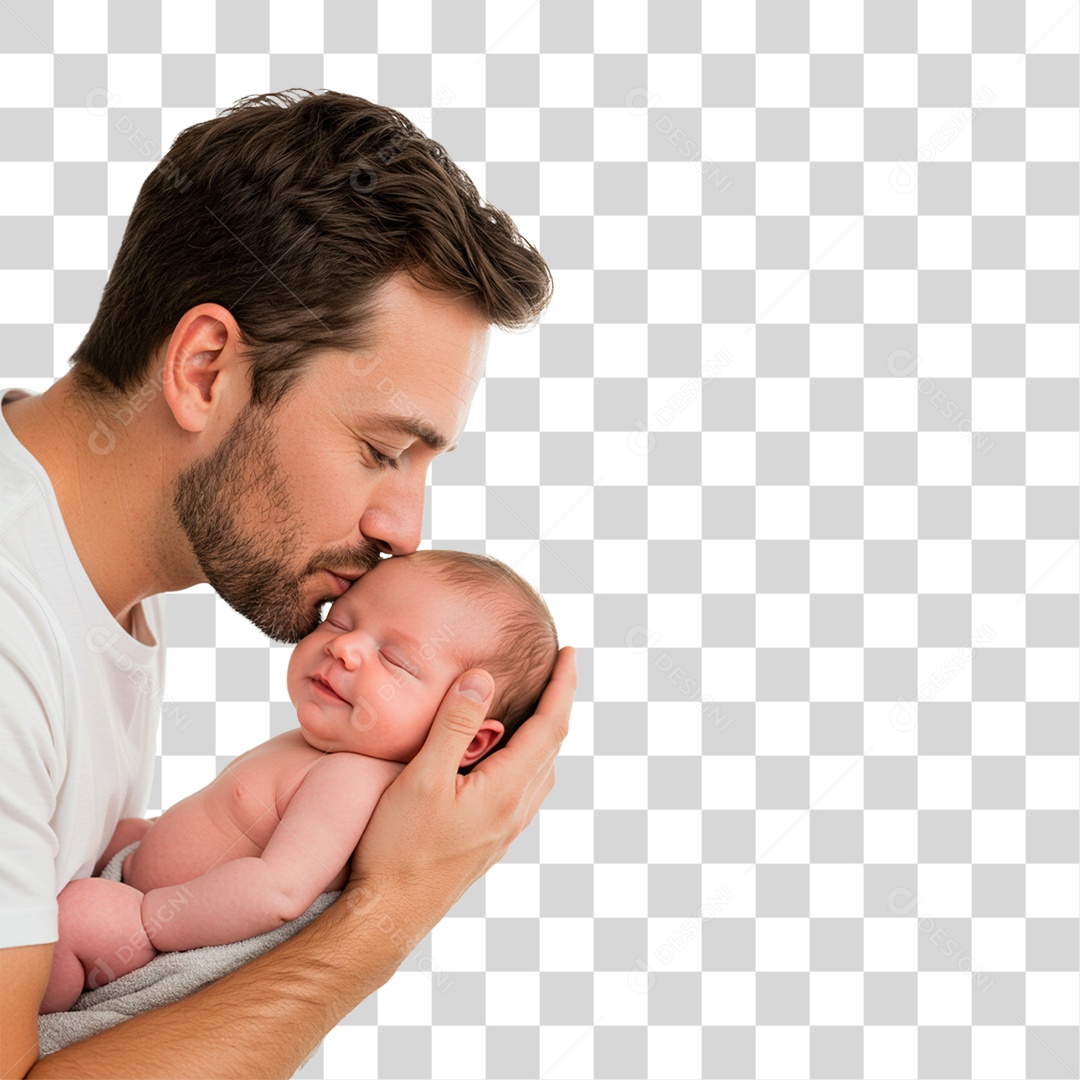 Pai Segurando Bebê PNG Transparente