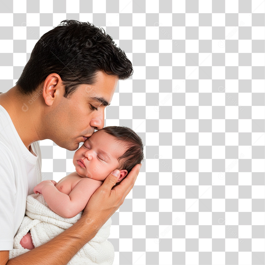 Pai Segurando Bebê PNG Transparente