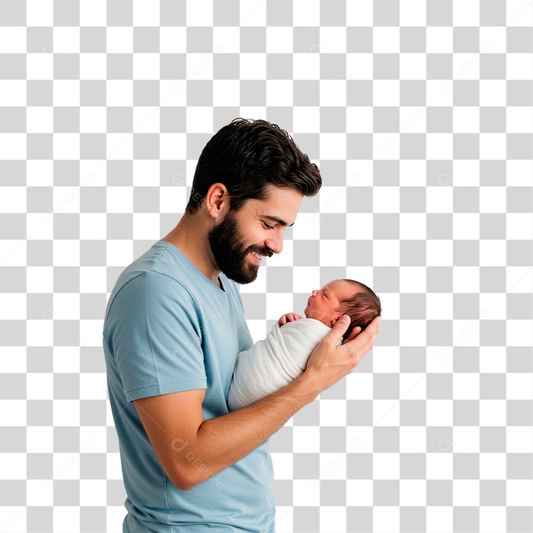 Pai Segurando Bebê PNG Transparente