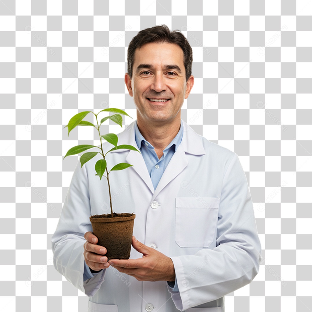 Homem Biólogo PNG Transparente