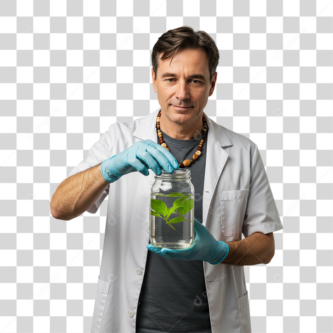 Homem Biólogo PNG Transparente