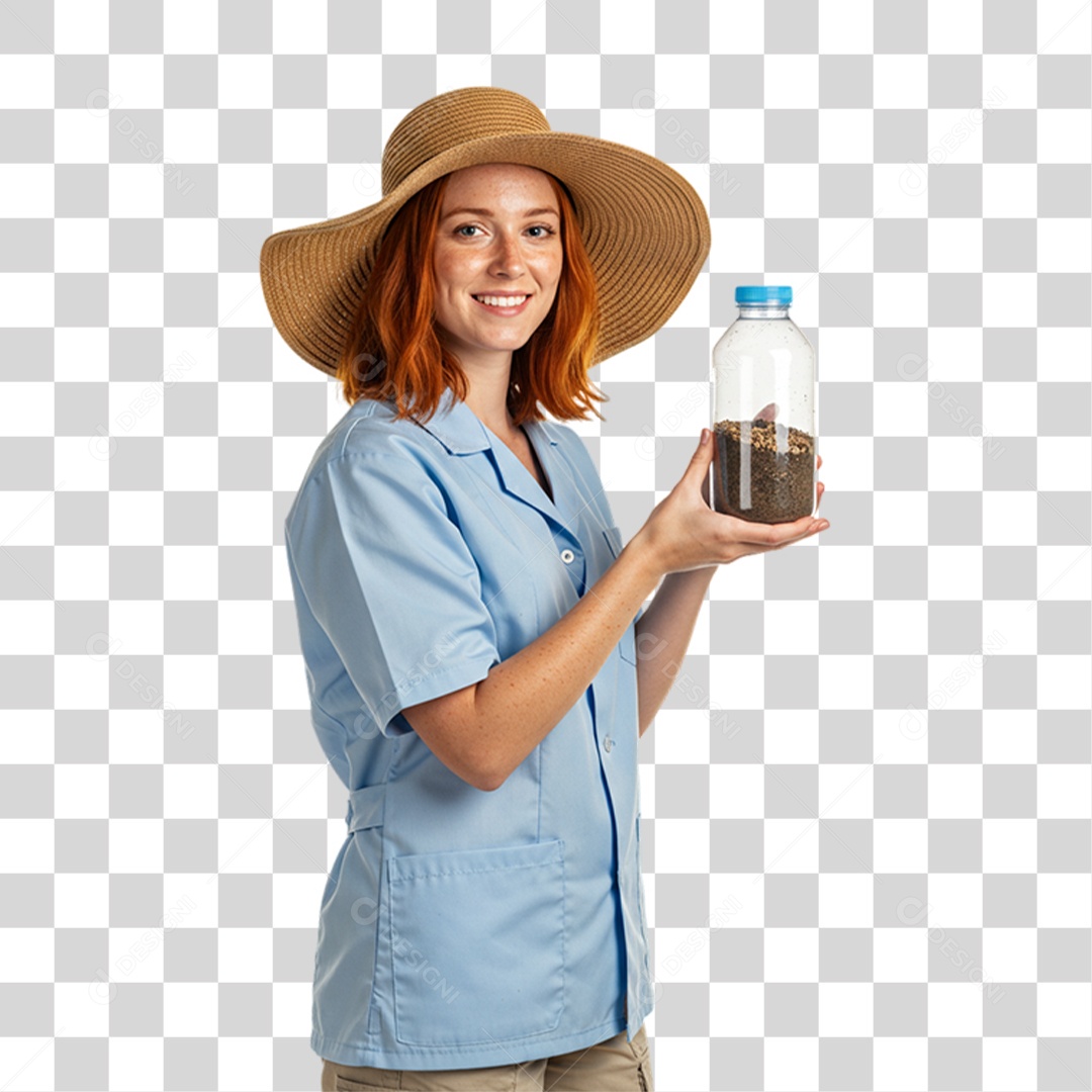 Mulher Bióloga PNG Transparente