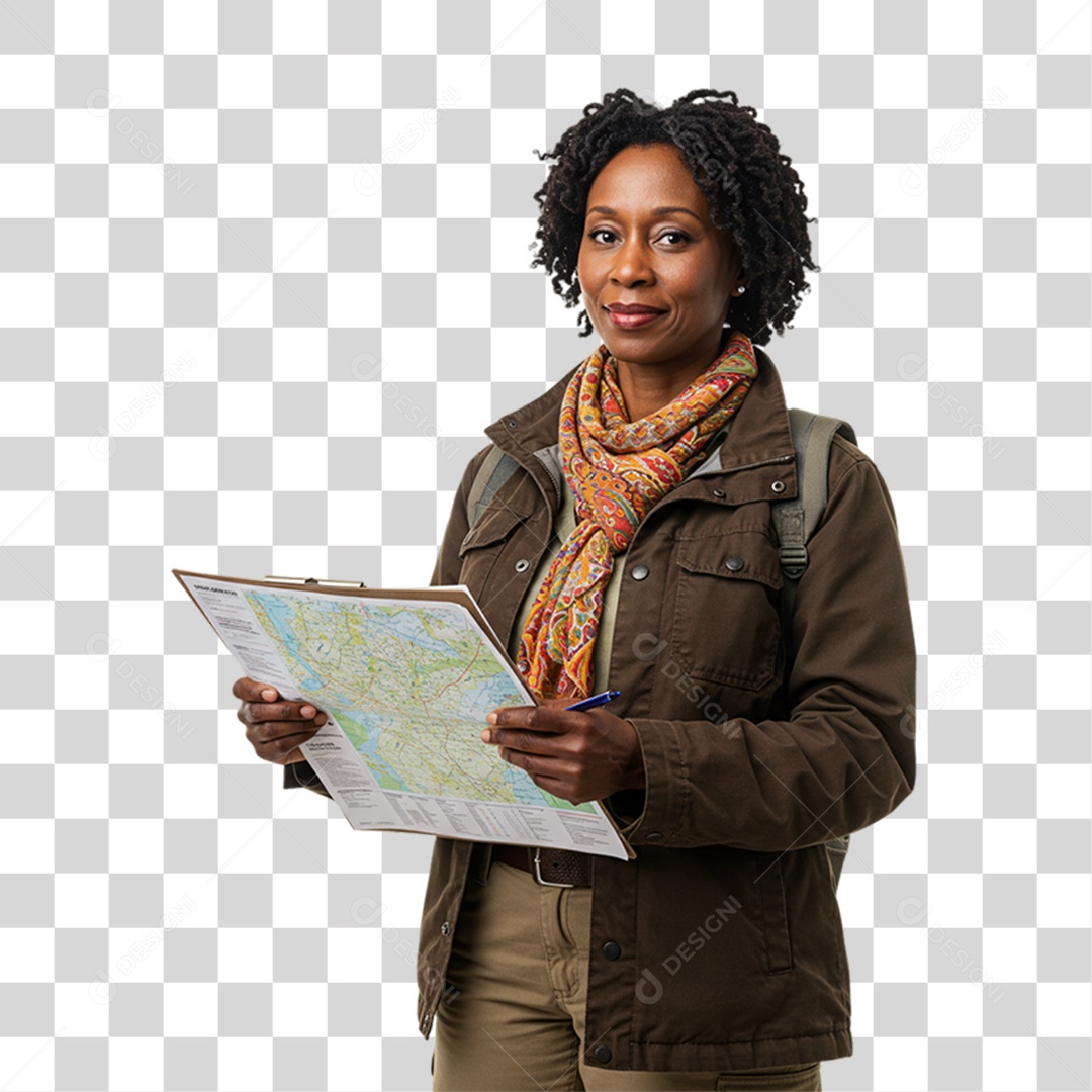 Mulher Bióloga PNG Transparente