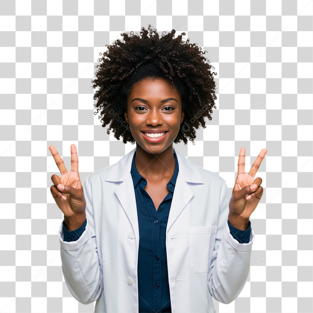 Mulher Bióloga de Uniforme PNG Transparente