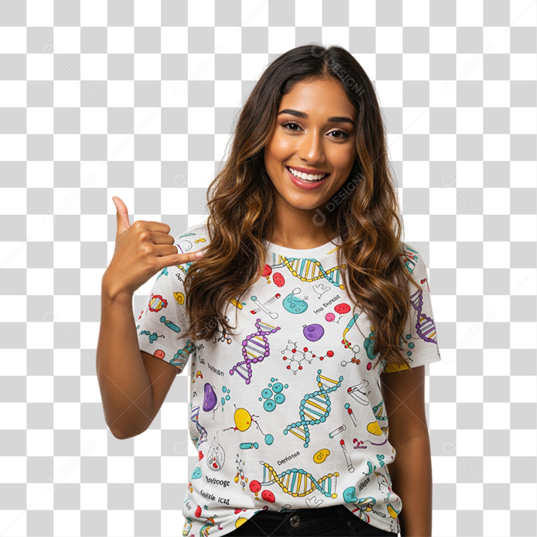 Mulher Bióloga PNG Transparente