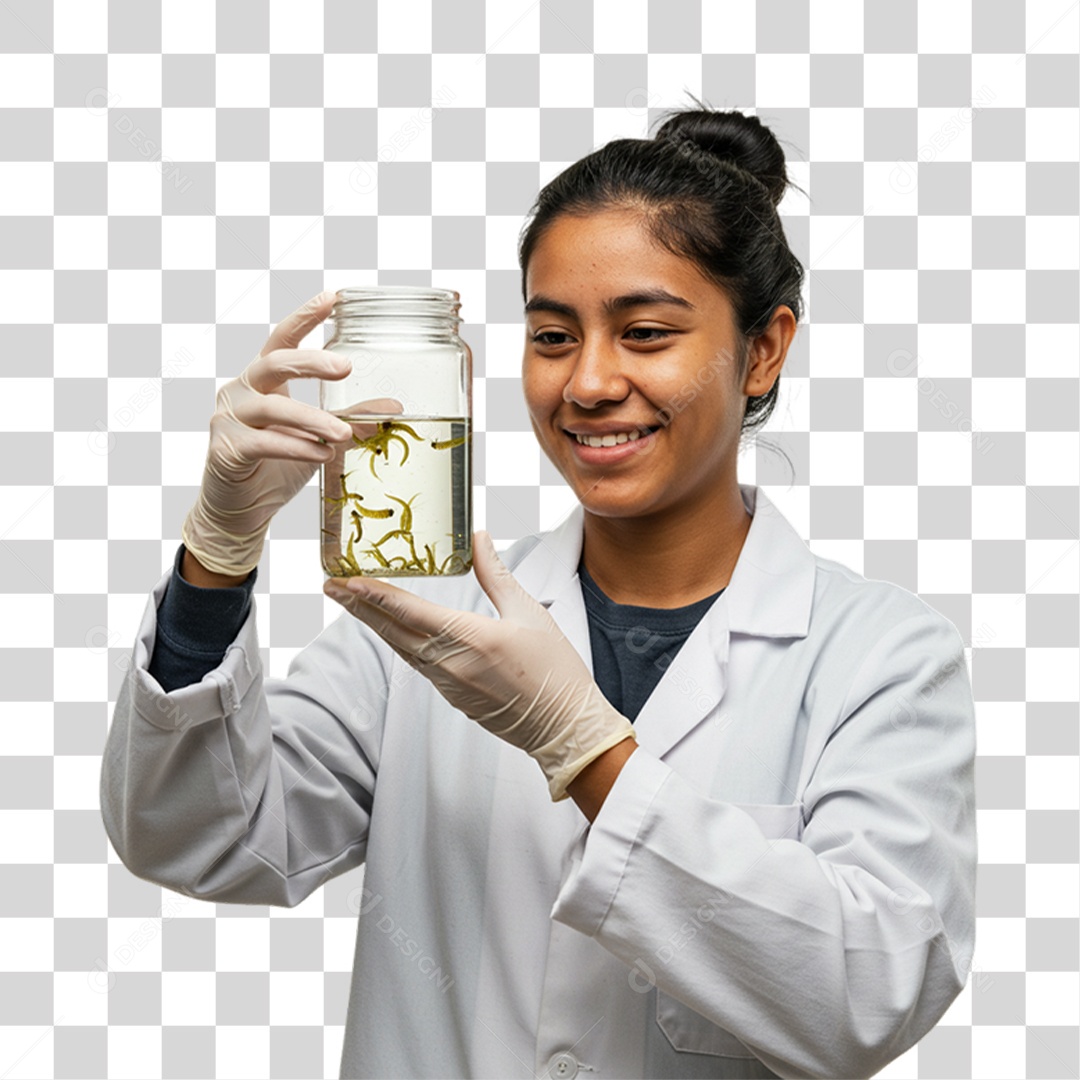 Mulher Bióloga de Uniforme PNG Transparente