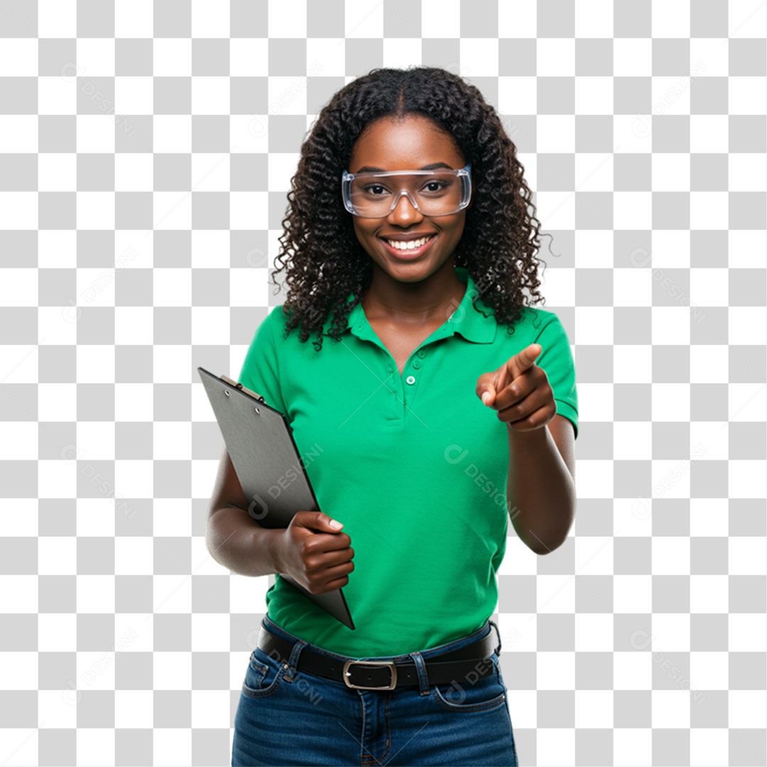 Mulher Bióloga PNG Transparente