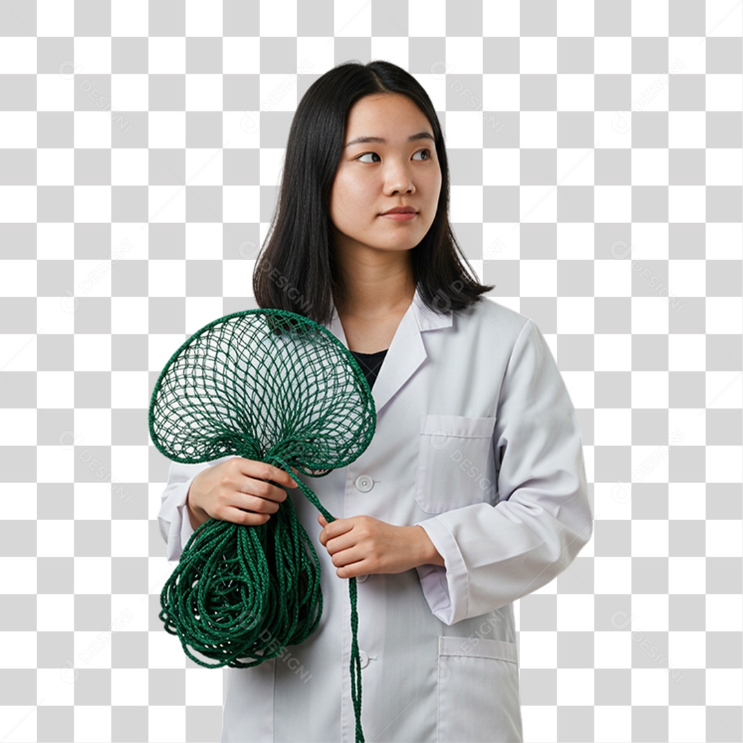 Mulher Bióloga de Uniforme PNG Transparente