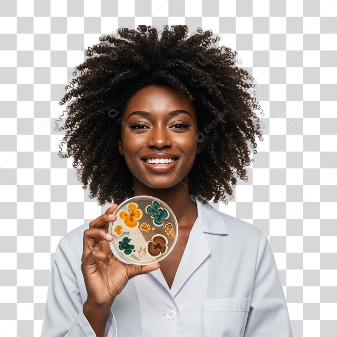 Mulher Bióloga de Uniforme PNG Transparente