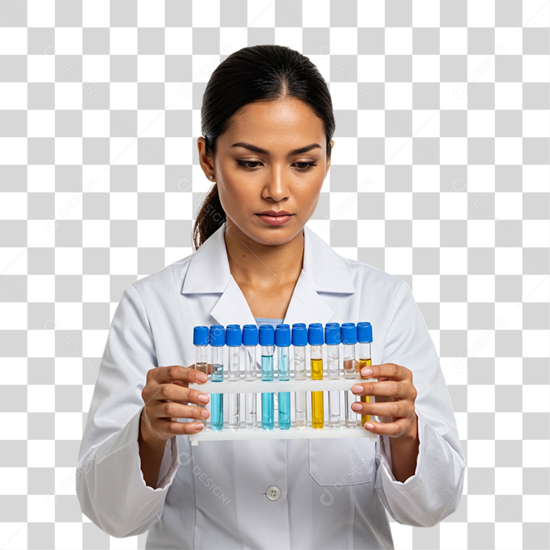 Mulher Bióloga de Uniforme PNG Transparente