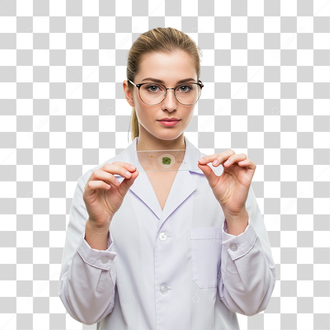 Mulher Bióloga de Uniforme PNG Transparente