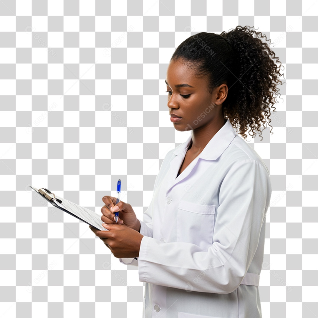 Mulher Bióloga de Uniforme PNG Transparente