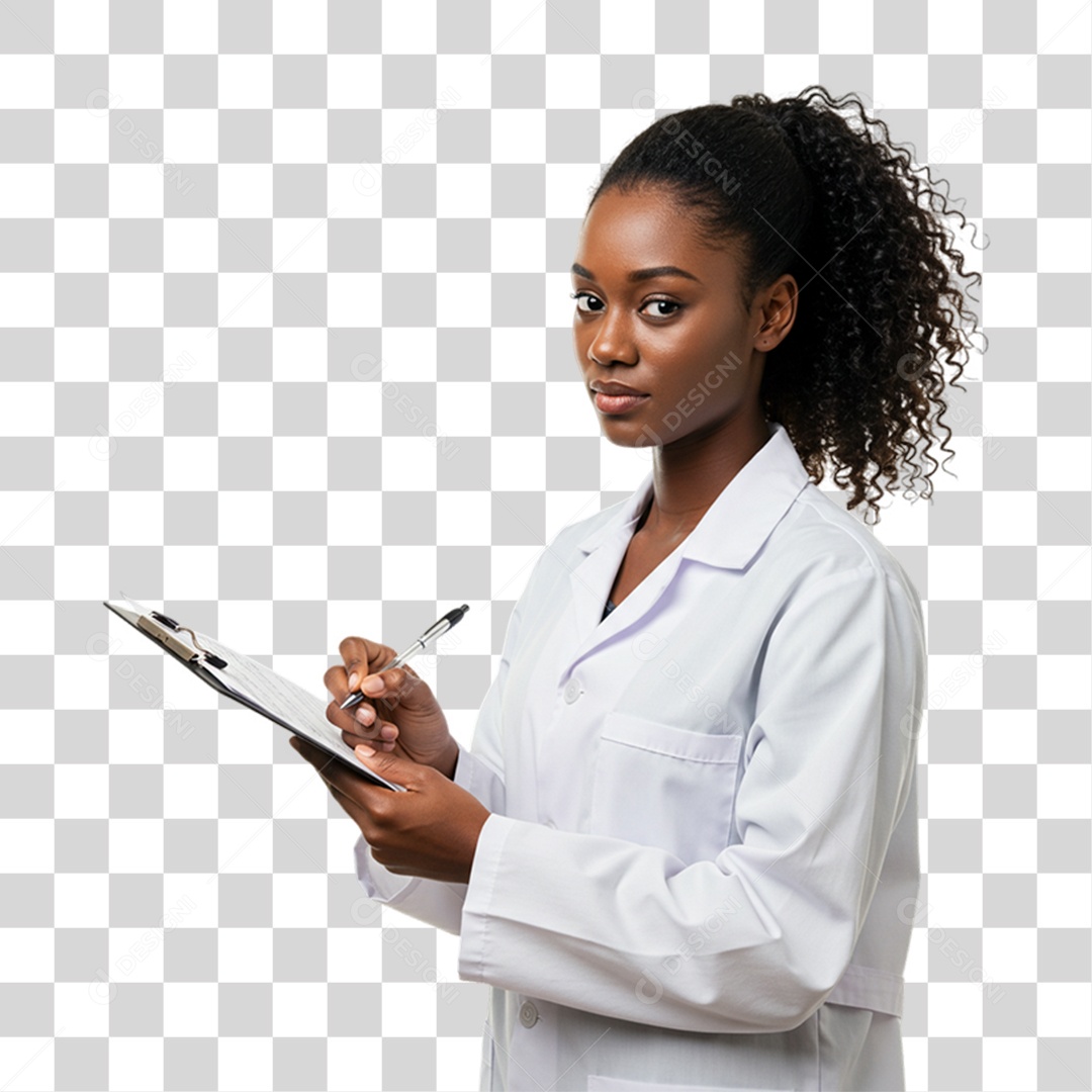 Mulher Bióloga de Uniforme PNG Transparente