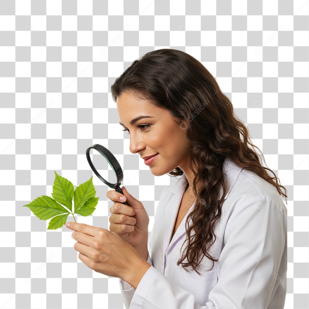 Mulher Bióloga de Uniforme PNG Transparente