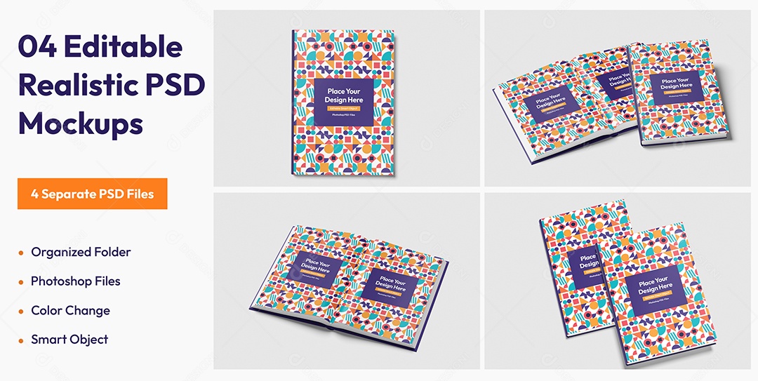 Mockup De Cadernos PSD Editável