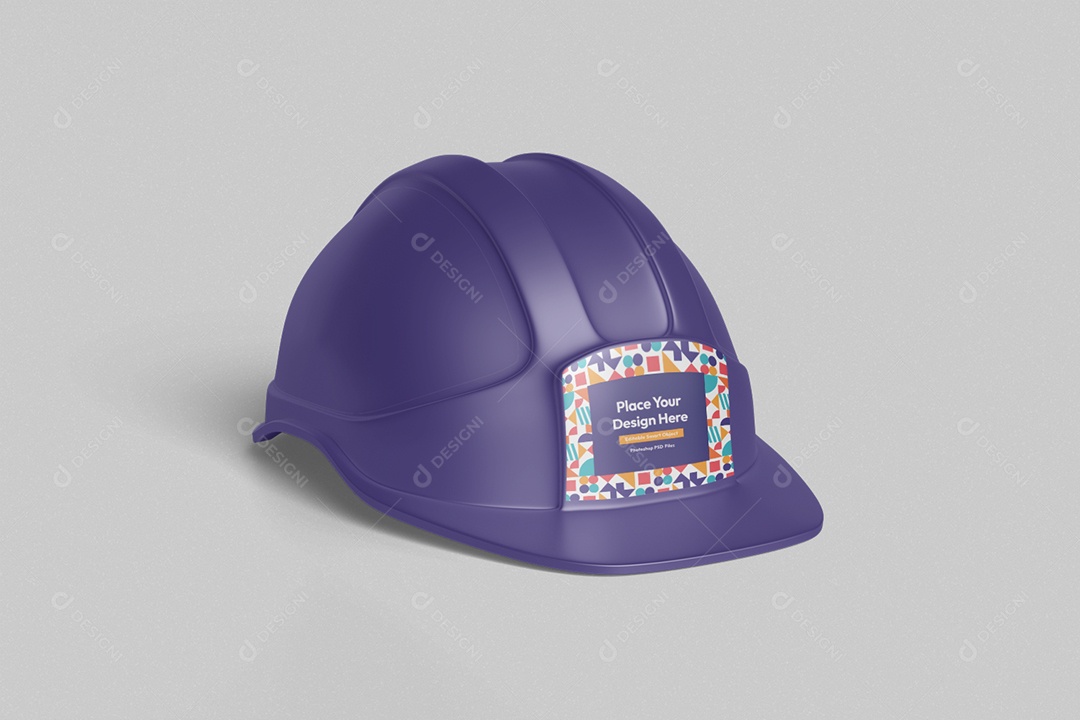 Mockup De Capacete De Construçao PSD Editável