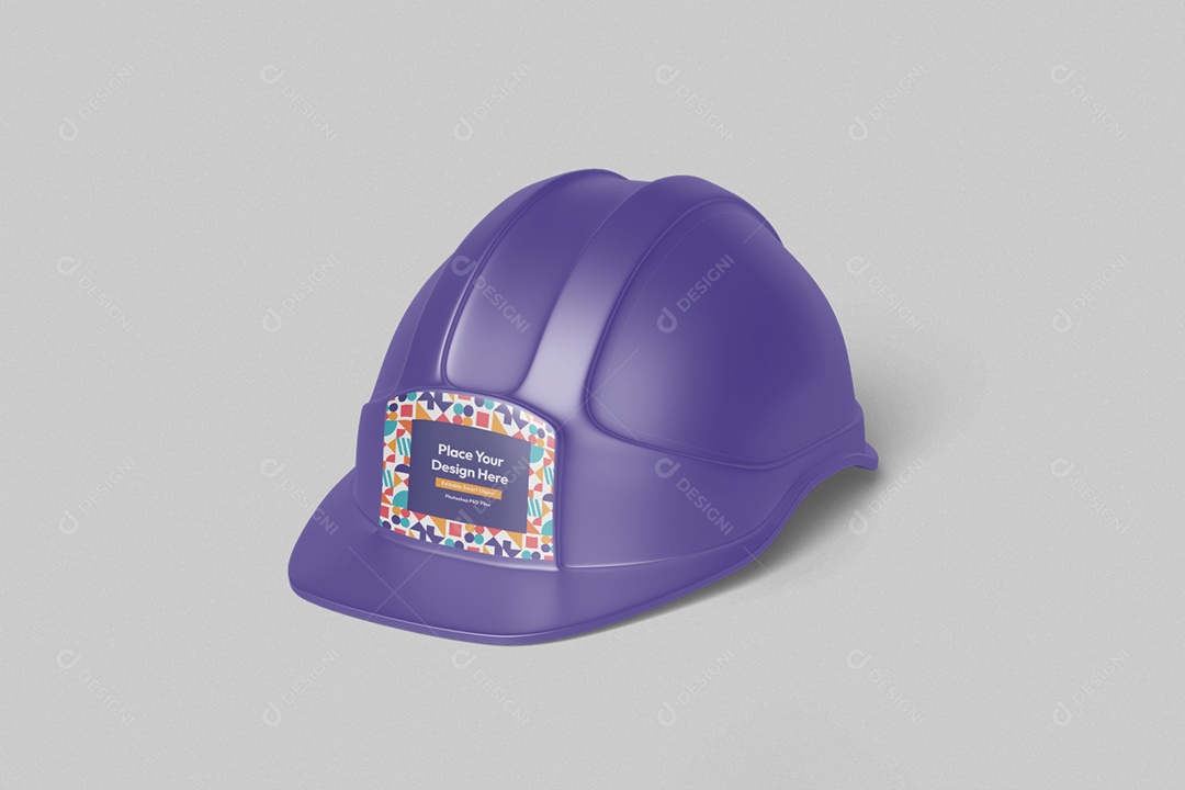 Mockup De Capacete De Construçao PSD Editável