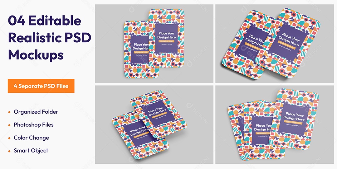 Cartões de Visita Mockup PSD