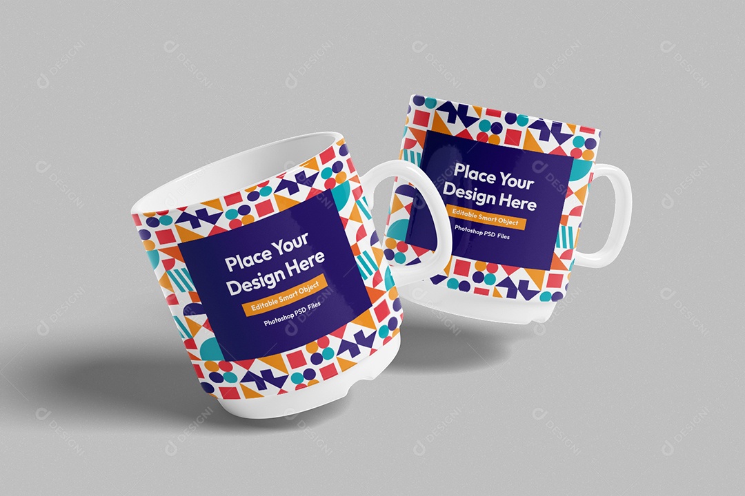 Mockup de Canecas PSD Editável