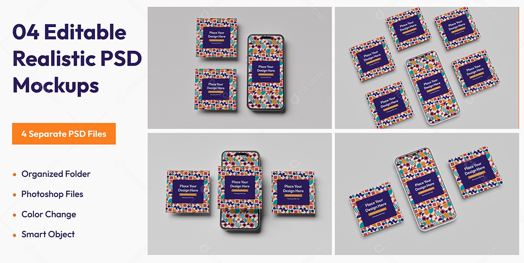 Mockup de Smartphones PSD Editável