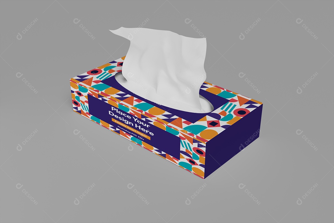 Mockup Caixa de Guardanapo PSD Editável