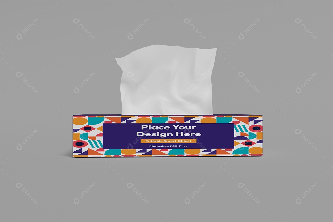 Mockup Caixa de Guardanapo PSD Editável