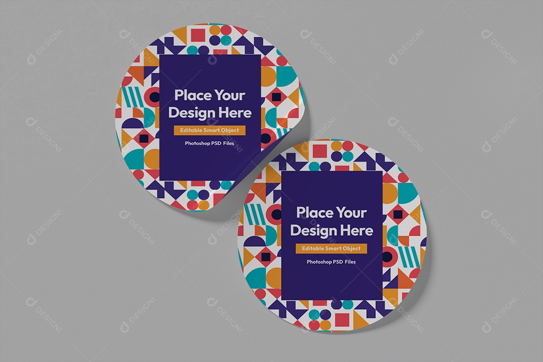Mockup de Adesivos PSD Editável