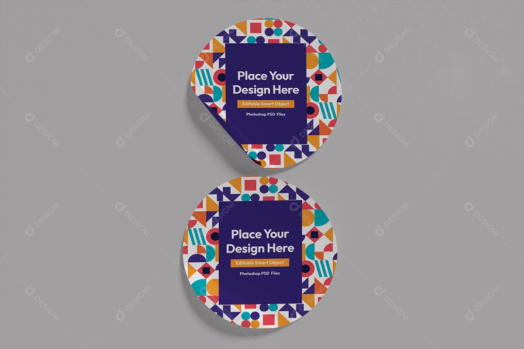 Mockup de Adesivos PSD Editável