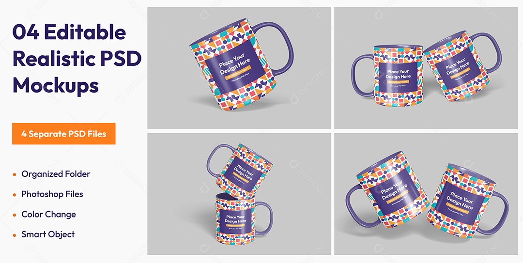 Mockup De Canecas PSD Editável