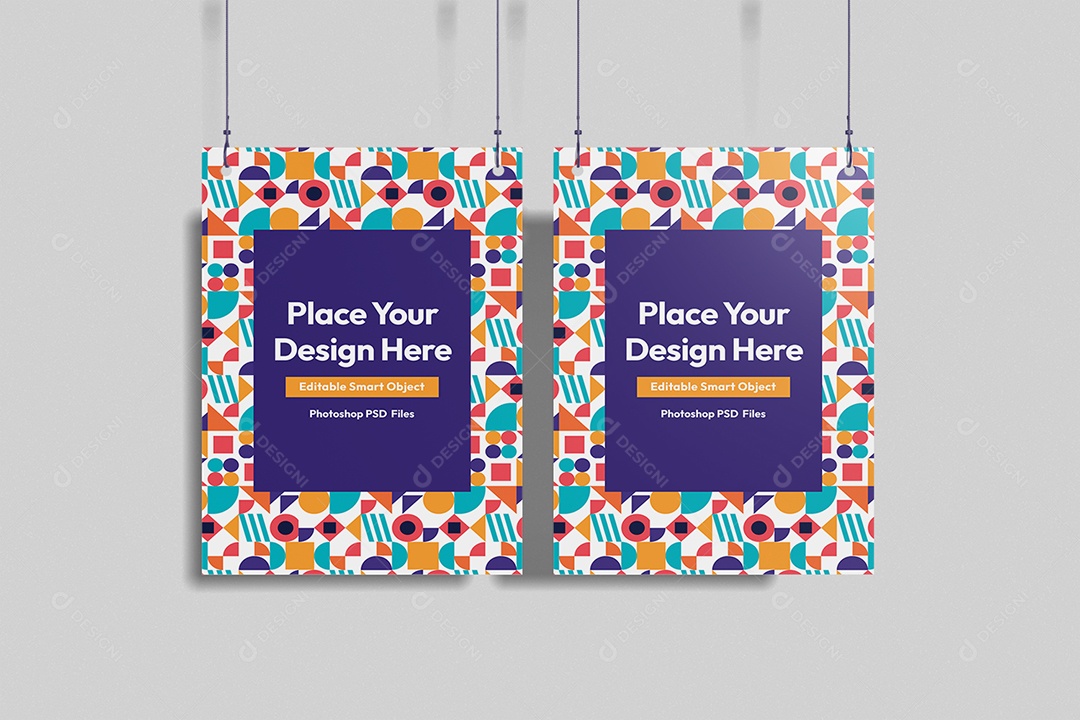 Cartões Postal Mockup PSD Editável