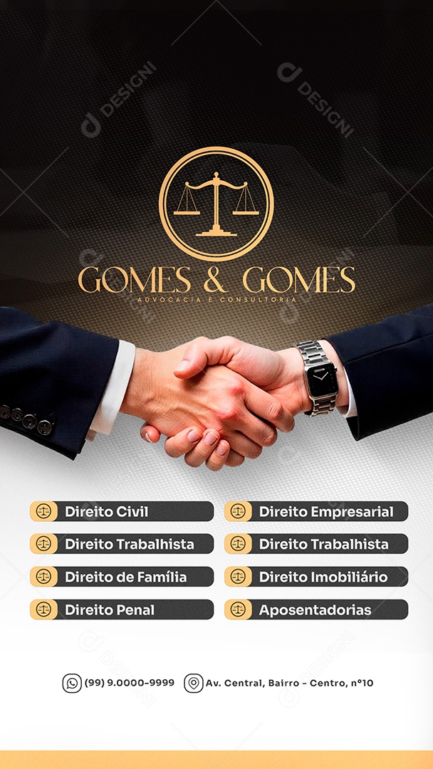 Story Advocacia e Consultoria Social Media PSD Editável