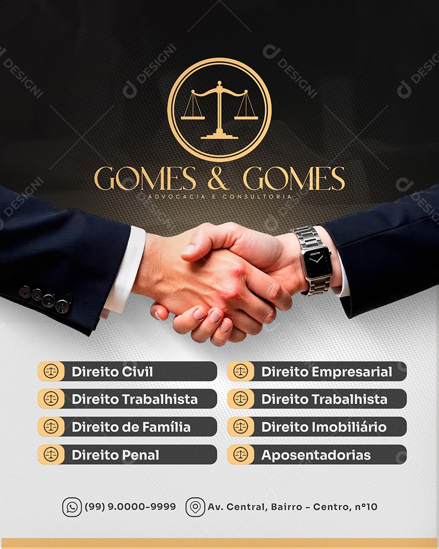 Advocacia e Consultoria Social Media PSD Editável