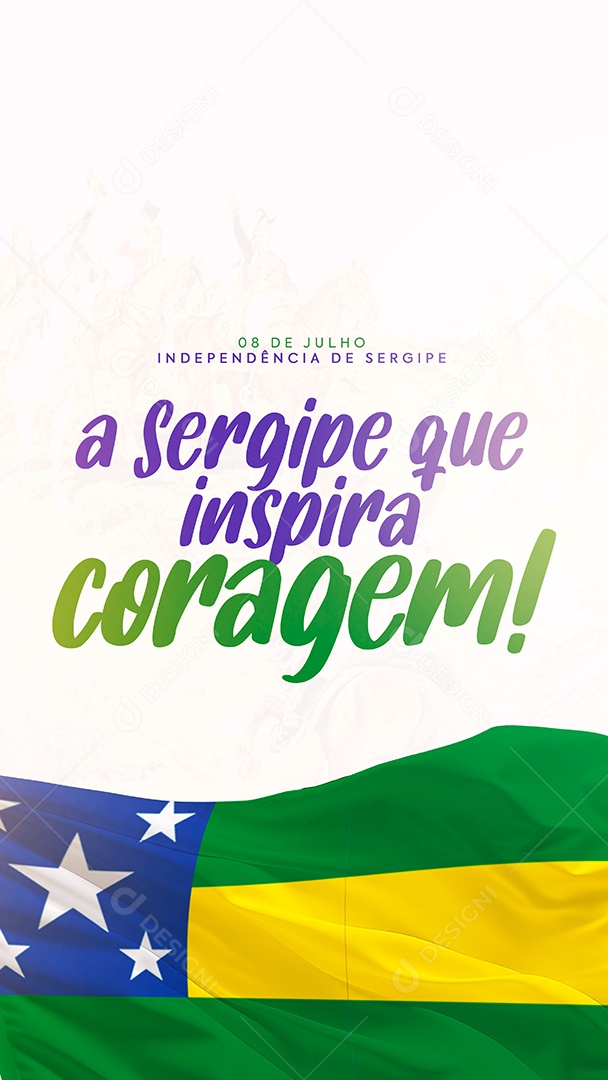 Story Dia da Independência de Sergipe 08 de Julho Social Media PSD Editável