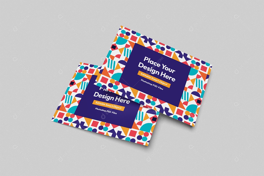 Cartão Postal Mockup PSD Editável