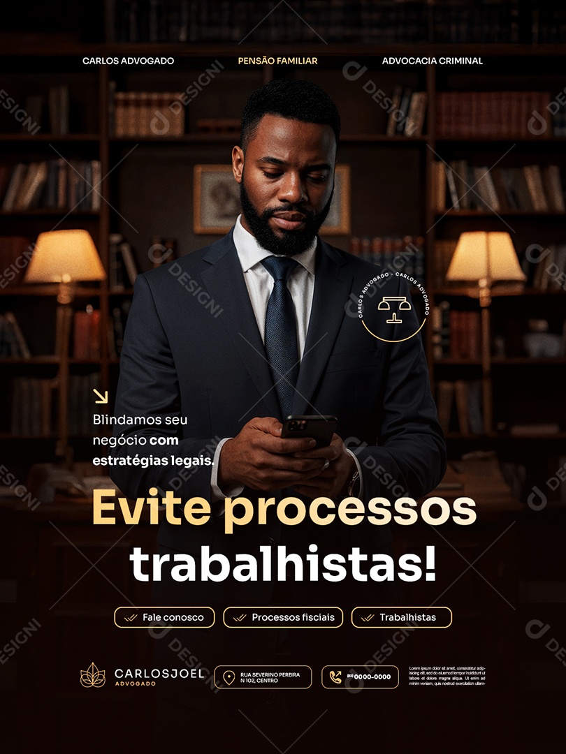 Advocacia Evite Processos Trabalhistas Social Media PSD Editável