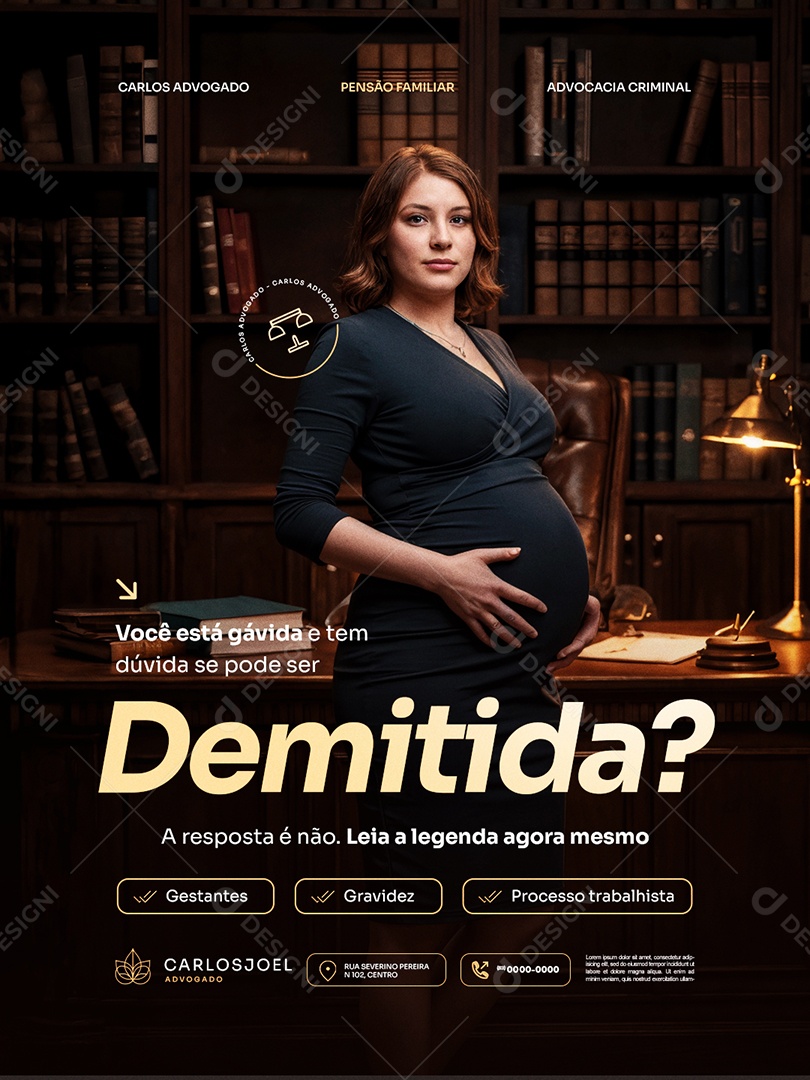 Advocacia Demitida Social Media PSD Editável