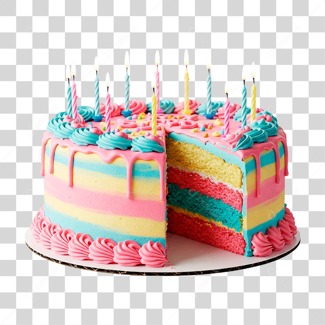 Bolo Doce com Cobertura PNG Transparente