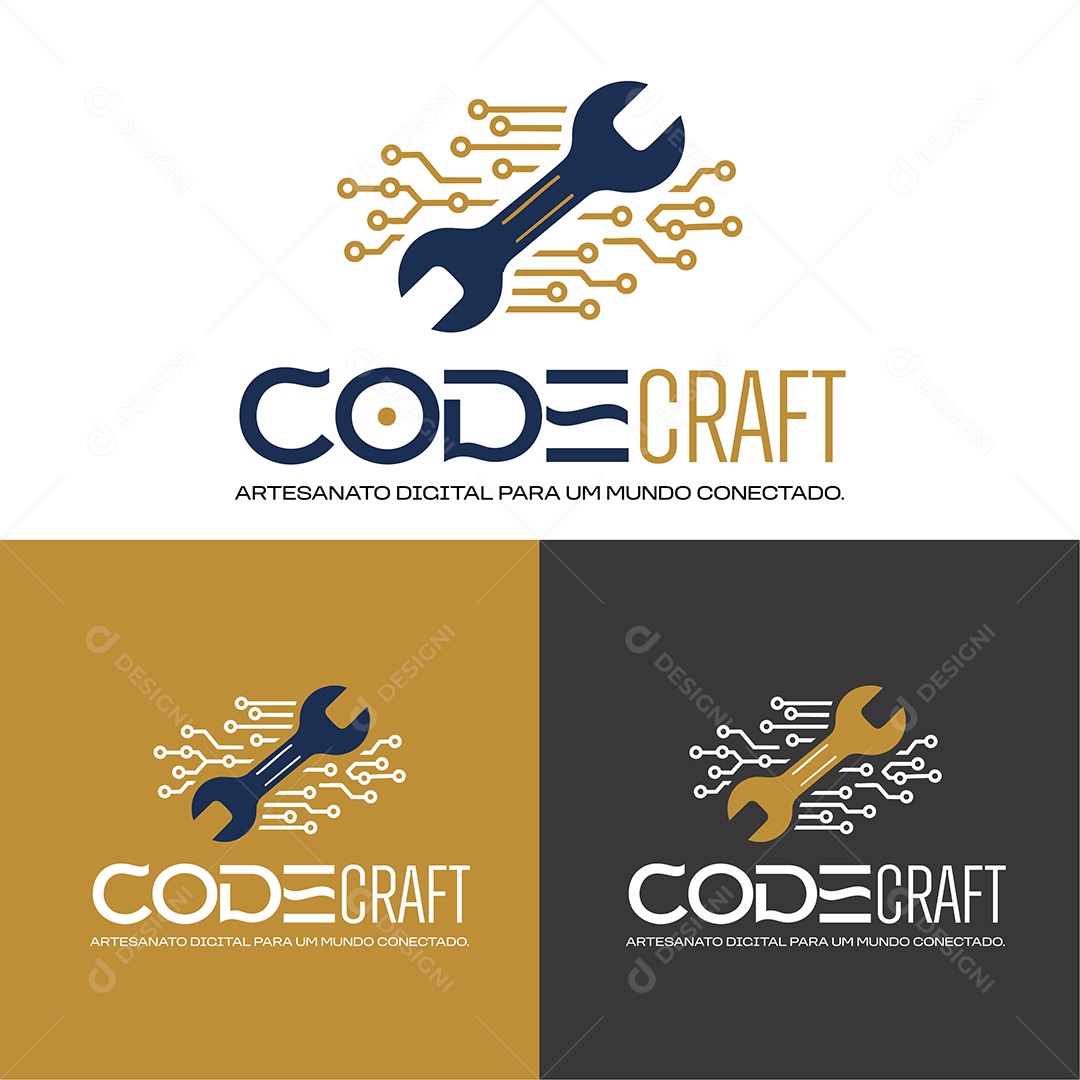 Logo CodeCraft Ilustração Vetor EPS
