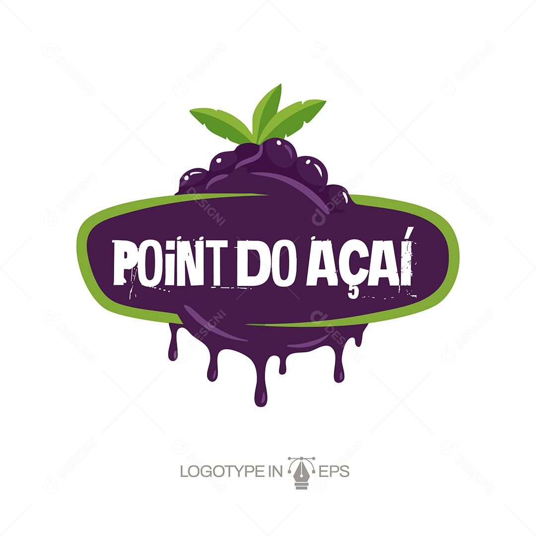 Logo de Açaí Ilustração Vetor EPS