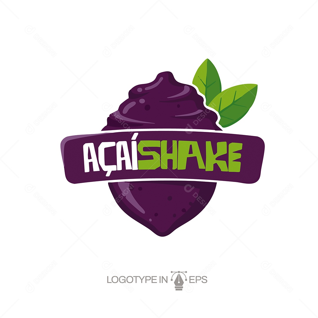 Logo de Açaí Ilustração Vetor EPS