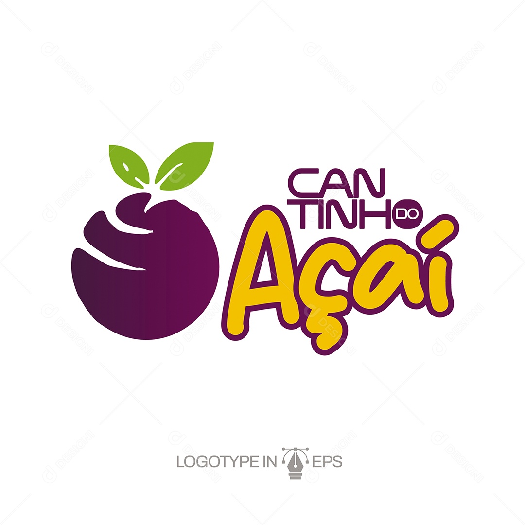 Logo de Açaí Ilustração Vetor EPS