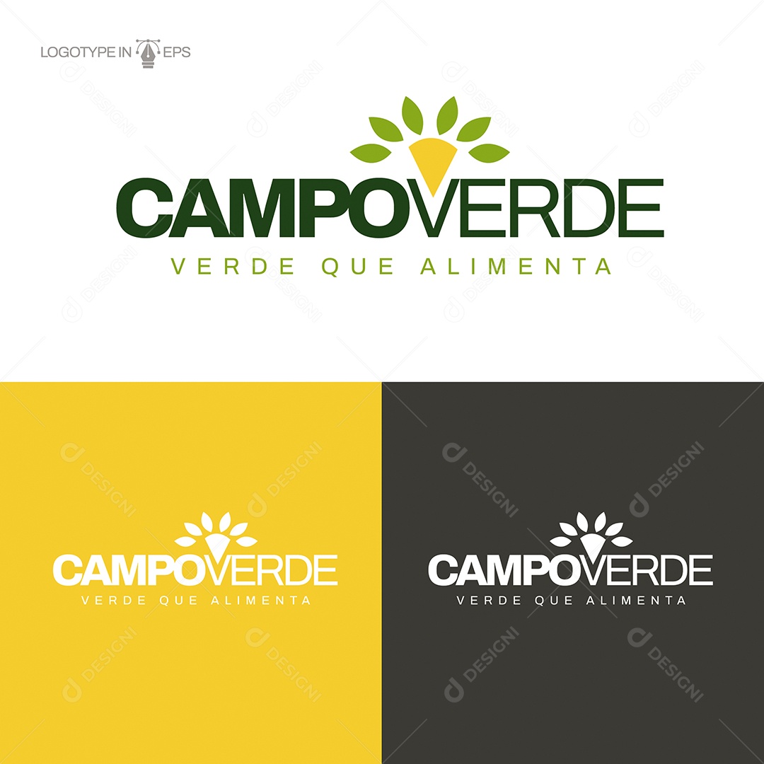 Logo Campo Verde Ilustração Vetor EPS