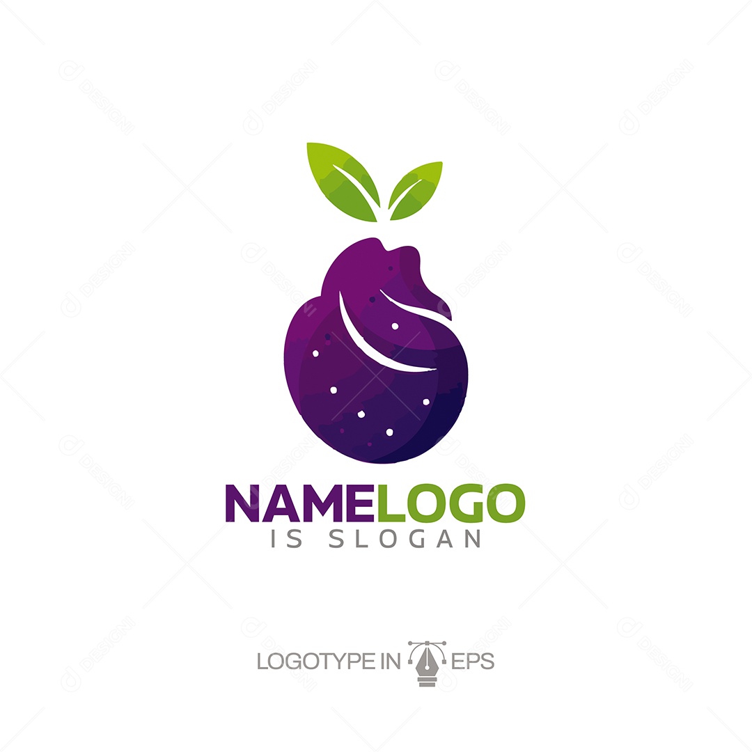 Logo de Açaí Ilustração Vetor EPS