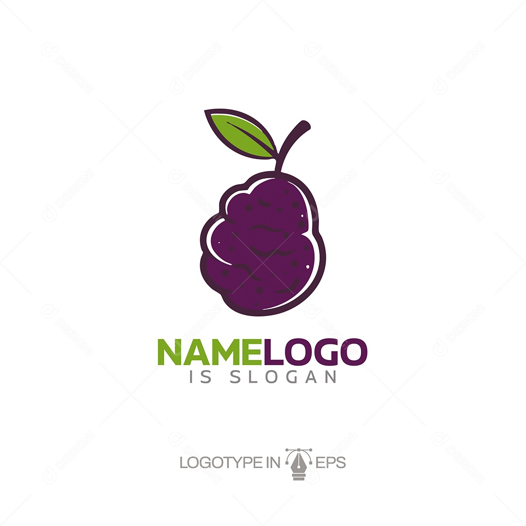 Logo de Açaí Ilustração Vetor EPS