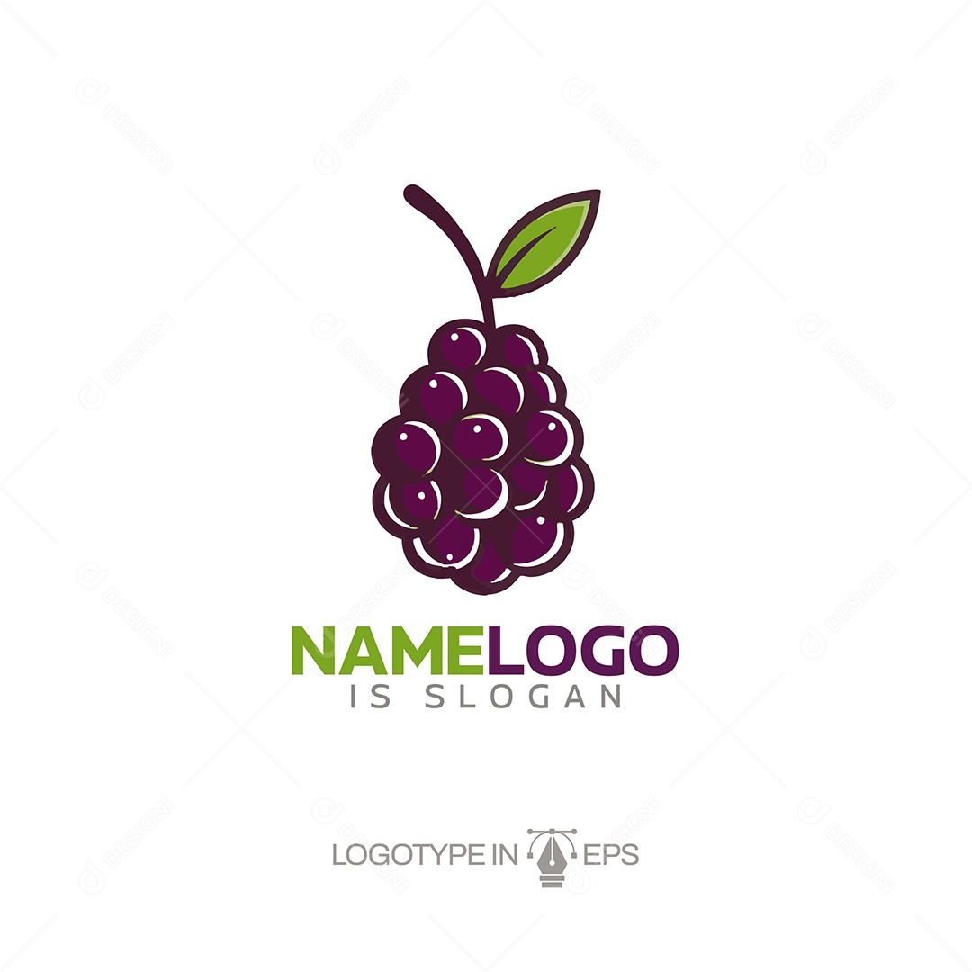 Logo de Açaí Ilustração Vetor EPS