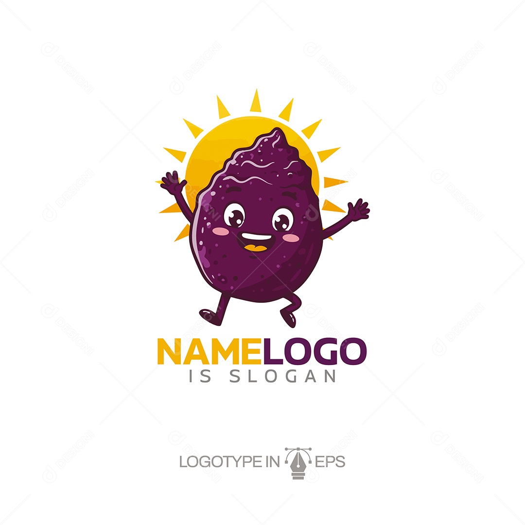 Logo de Açaí Ilustração Vetor EPS