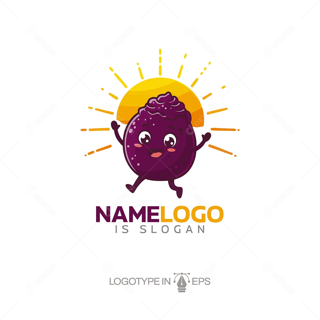 Logo de Açaí Ilustração Vetor EPS