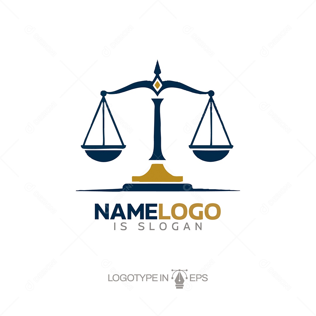 Logo de Advogado Ilustração Vetor EPS