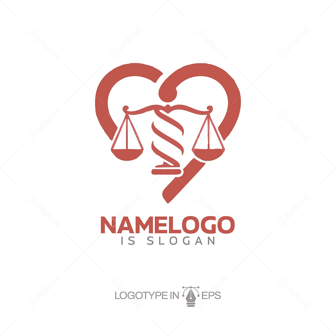 Logo de Advogado Ilustração Vetor EPS